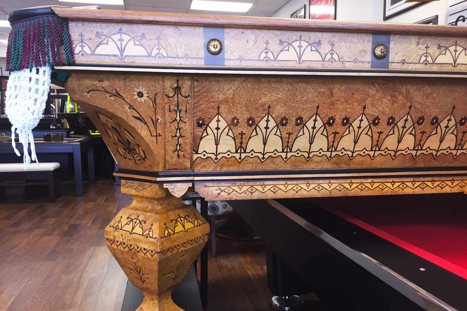 antique billiard table