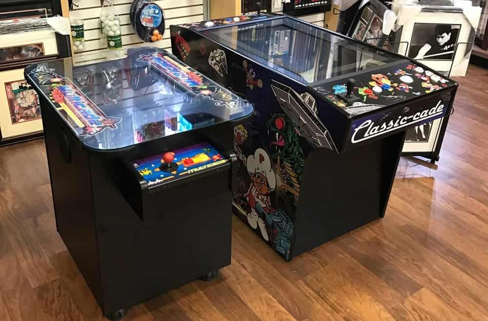 Arcade game machines in a game room