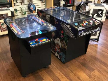 Arcade game machines in a game room