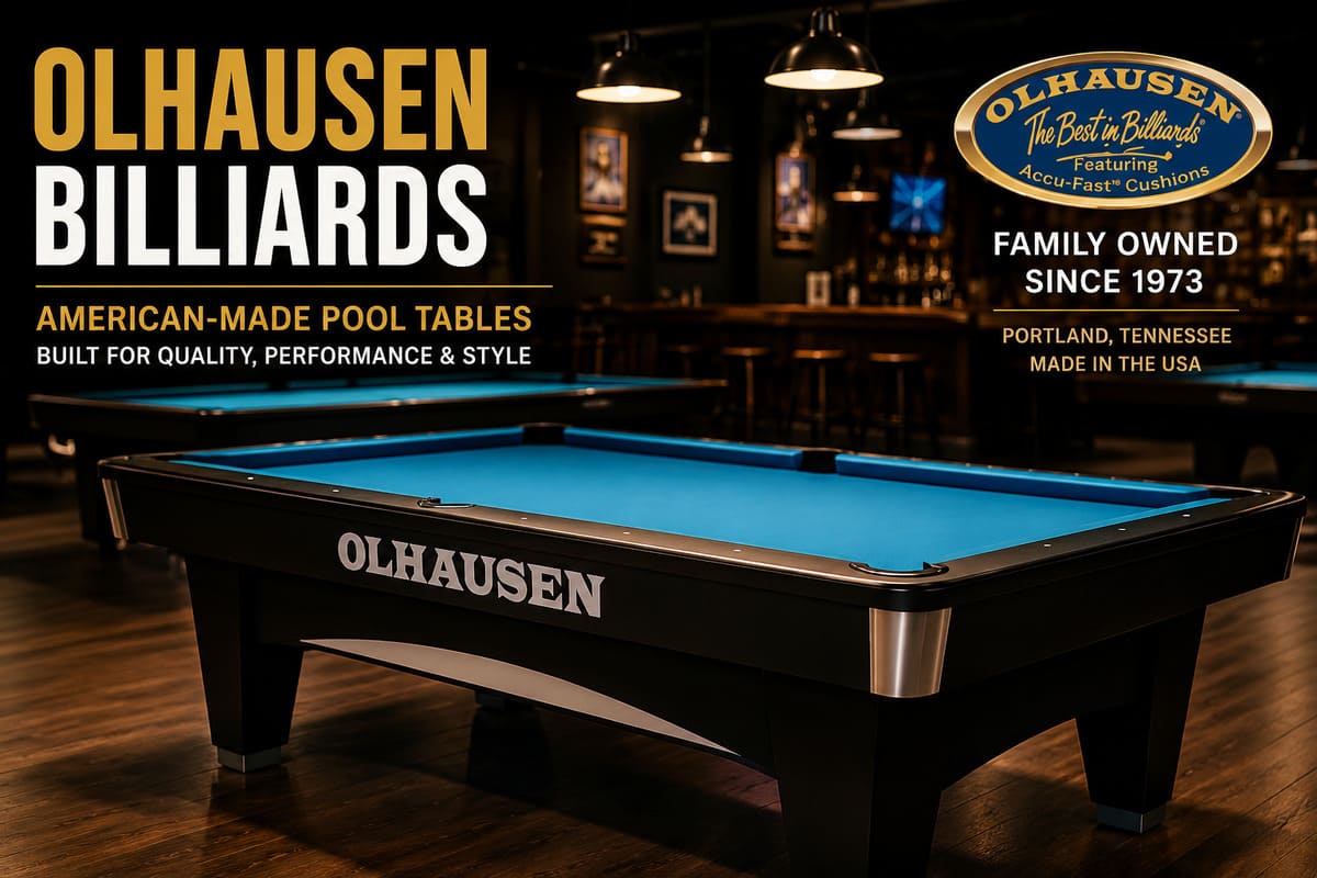 Olhausen Billiards: American-Made Pool Tables Built for Quality, Performance, and Style