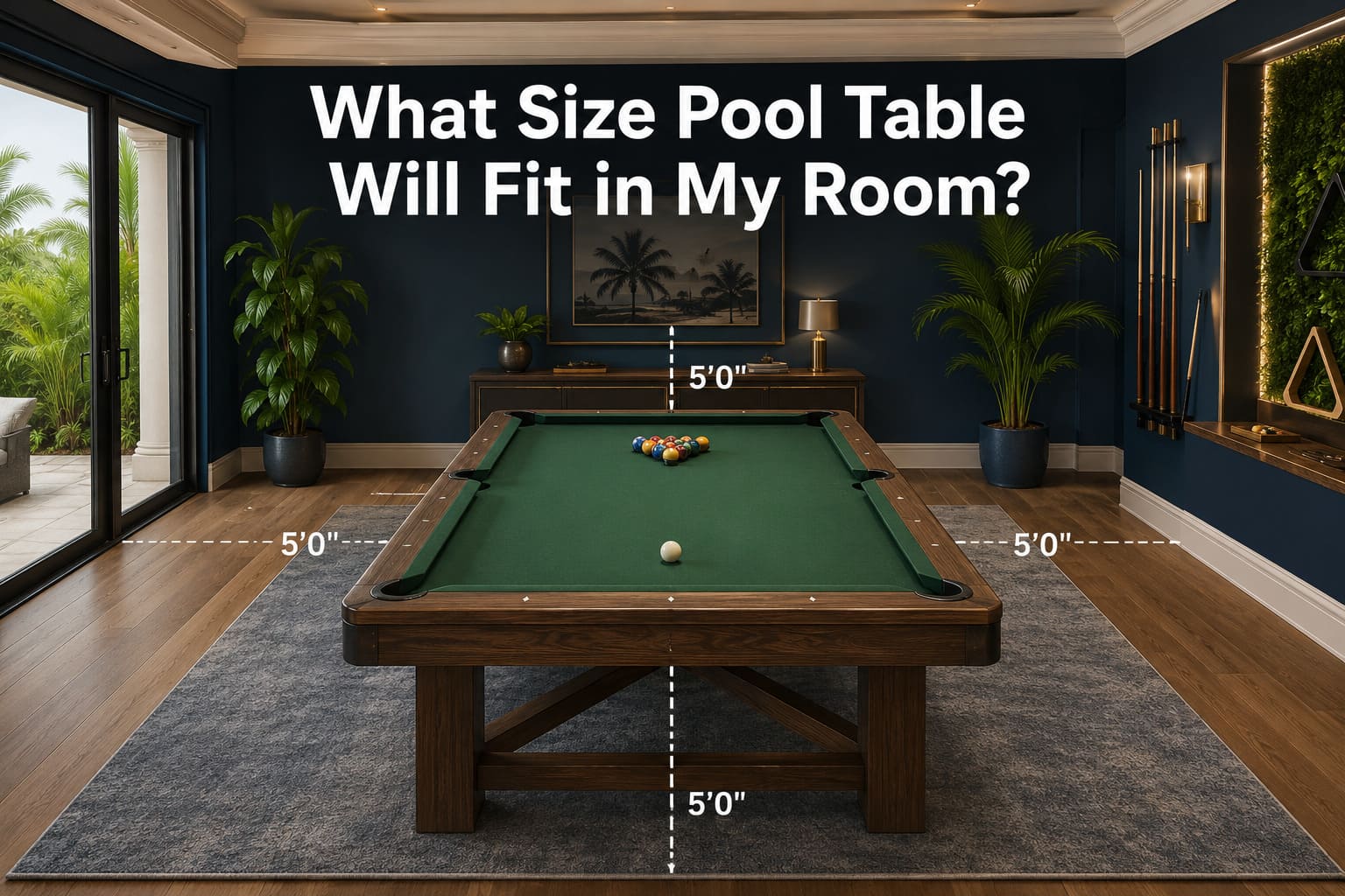Pool table room-size and cue-clearance planning guide